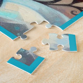 Whimsical Big Eyes Kerst Rendier Folk Art Legpuzzel (Zijkant)