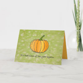 Whimsical BIG Pumpkin Halloween Kaart