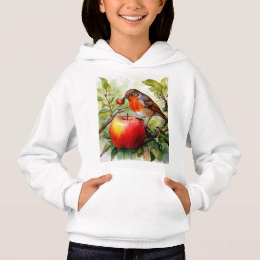 Whimsical Bird & Apple Delight (Voorkant)
