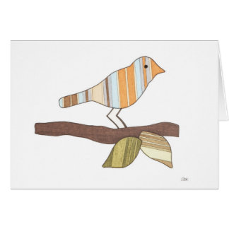 Whimsical Bird Art Notecard