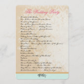 Whimsical Bird Cage Wedding Programme Programmakaart (Achterkant)