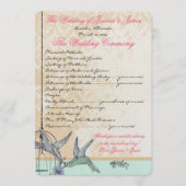 Whimsical  Bird Cage Wedding Programme Programmakaart (Voorkant)