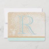 Whimsical  Bird Cage Wedding RSVP (Achterkant)