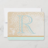 Whimsical  Bird Cage Wedding RSVP Kaartje (Achterkant)