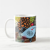 “Whimsical Bird in a Floral Wonderland Koffiemok (Links)