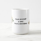 Whimsical Bird met een Sprig Holly Koffiemok (Center)