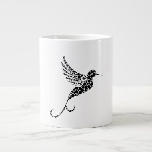 Whimsical Bird Pattern Illustration Coffee Mug Grote Koffiekop (Voorkant)