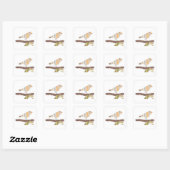 Whimsical Bird Sticker-Erin Brie Art Square Sticke Vierkante Sticker (Vel)