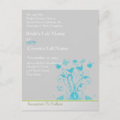 Whimsical Bird Swirl Wedding Uitnodiging (Voorkant)