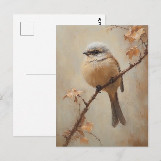Whimsical Bird Waterverf Cottagecore Briefkaart (Voorkant / Achterkant)