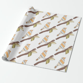 Whimsical Bird Wrapping Paper-Erin Brie Art Wrappi Cadeaupapier