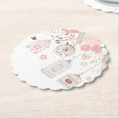 Whimsical Birdcages Kartonnen Onderzetters (Gekanteld)