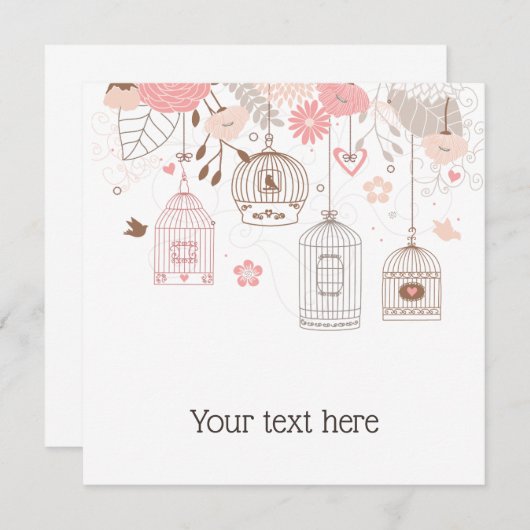 Whimsical Birdcages Personalized (Voorkant / Achterkant)