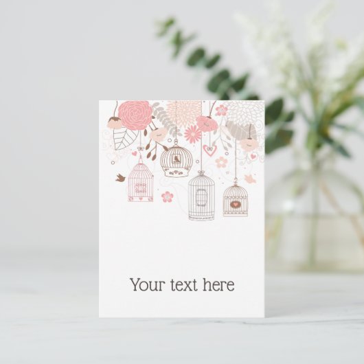 Whimsical Birdcages Personalized Briefkaart (Staand voorkant)