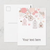 Whimsical Birdcages Personalized Briefkaart (Voorkant / Achterkant)