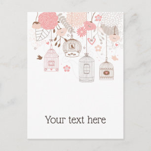 Whimsical Birdcages Personalized Briefkaart