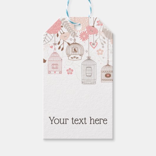 Whimsical Birdcages Personalized Cadeaulabel (Voorkant)