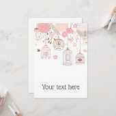 Whimsical Birdcages Personalized Greeting Kaart (Voorkant / Achterkant in situ)