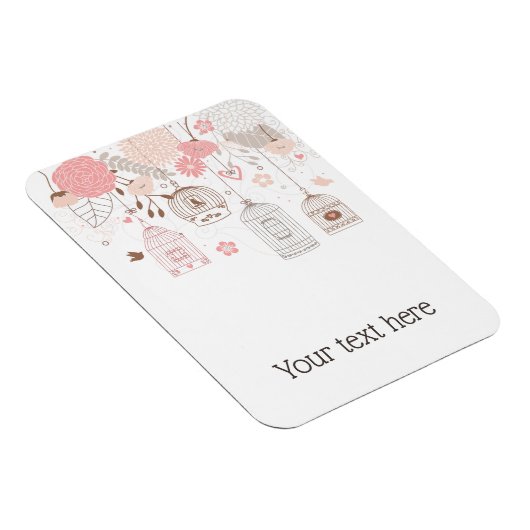 Whimsical Birdcages Personalized Magneet (Rechterzijde)