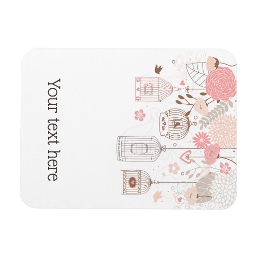 Whimsical Birdcages Personalized Magneet (Horizontaal)