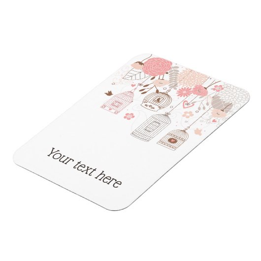 Whimsical Birdcages Personalized Magneet (Linkerzijde)