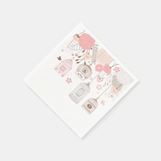 Whimsical Birdcages Servet (Hoek)