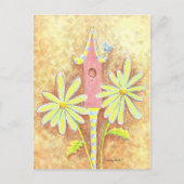 Whimsical Birdhouse Briefkaart (Voorkant)