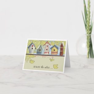 Whimsical Birdhouses Notecard Kaart