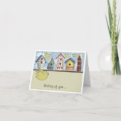 Whimsical Birdhouses Notecard Kaart (Voorkant)