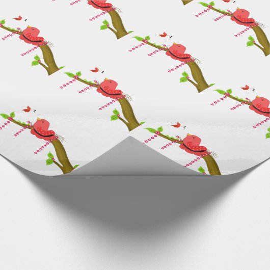 Whimsical Birdie Cadeaupapier (Hoek)