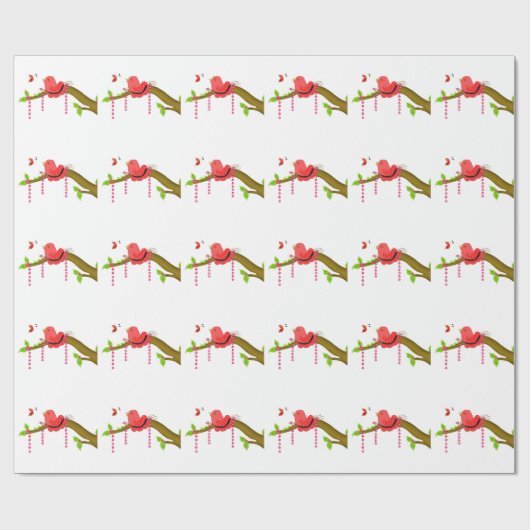 Whimsical Birdie Cadeaupapier (Vlak)