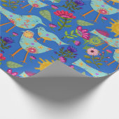 Whimsical Birds and Flowers Sunshine Day Cadeaupapier (Hoek)