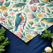 Whimsical  Birds en Floral Pattern Tissuepapier
