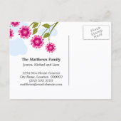 Whimsical Birds Moving aangekondigd Aankondigingskaart (Achterkant)