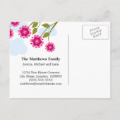 Whimsical Birds Moving aangekondigd Aankondigingskaart (Achterkant)