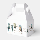 Whimsical Birds on Branches Pastel Baby shower Bedankdoosjes (Achterkant)