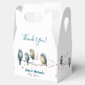 Whimsical Birds on Branches Pastel Baby shower Bedankdoosjes (Geopend)