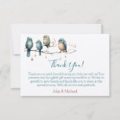 Whimsical Birds on Branches Pastel Baby shower Bedankkaart (Voorkant)