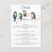Whimsical Birds on Branches Pastel Baby shower Informatiekaartje (Voorkant)