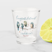 Whimsical Birds on Branches Pastel Baby shower Shot Glas (Voorkant)