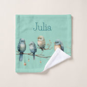 Whimsical Birds on Branches Tijdloze Elegantie Bad Handdoek (Wasdoekje)