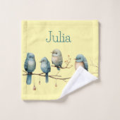Whimsical Birds on Branches Tijdloze Elegantie Bad Handdoek (Wasdoekje)