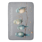 Whimsical Birds on Branches Tijdloze Elegantie Badmat (Voorkant Verticaal)