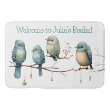 Whimsical Birds on Branches Tijdloze Elegantie