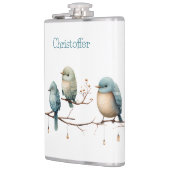 Whimsical Birds on Branches Tijdloze Elegantie Heupfles (Links)