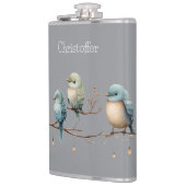 Whimsical Birds on Branches Tijdloze Elegantie Heupfles (Links)