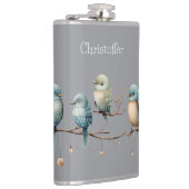 Whimsical Birds on Branches Tijdloze Elegantie Heupfles (Rechts)