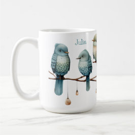 Whimsical Birds on Branches Tijdloze Elegantie Koffiemok