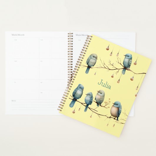 Whimsical Birds on Branches Tijdloze Elegantie Planner (Display)