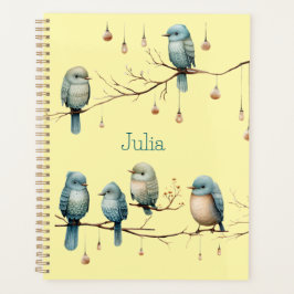 Whimsical Birds on Branches Tijdloze Elegantie Planner